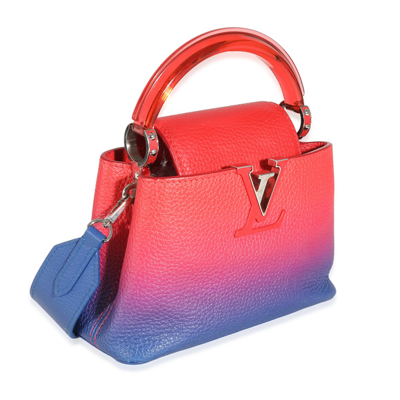 Louis Vuitton Blue Red Ombre Taurillon Mini Capucines - Picture 3 of 8